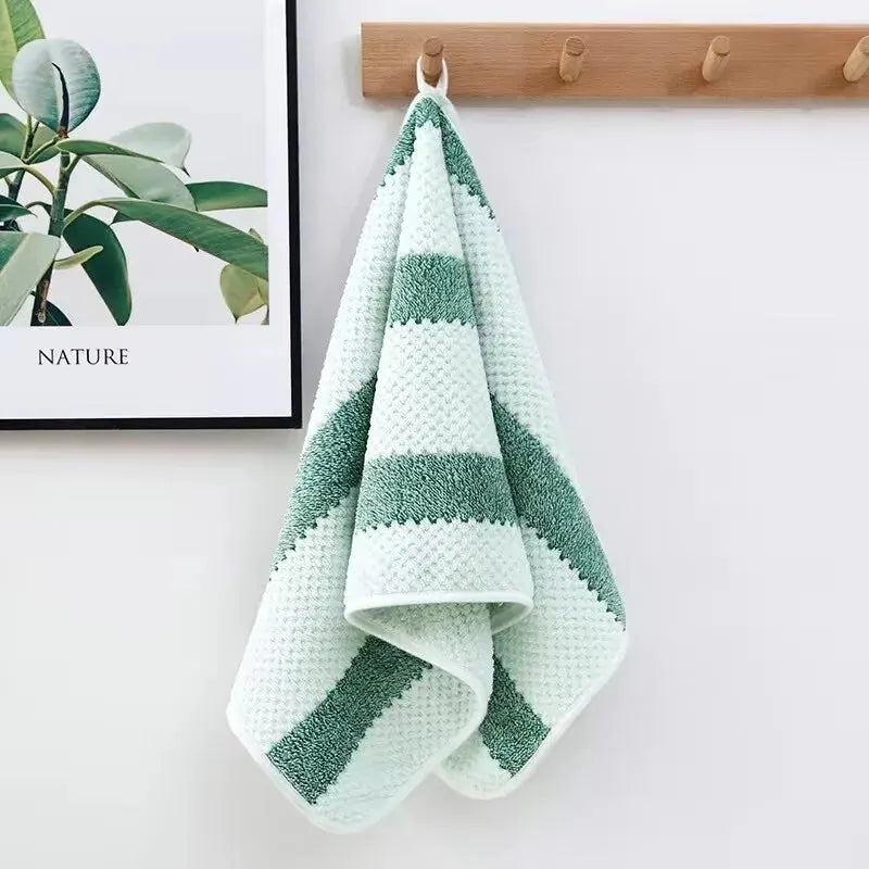 Soft Cotton Bath Towels and Washcloths - Absorbent Solid Color Set