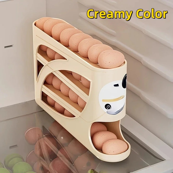 3-Tier Egg Storage Container for Refrigerator Holds 24 Eggs Organizer