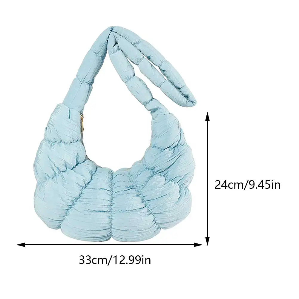 Puff Croissant Shoulder Bag - Stylish and Versatile Handbag-Orizon Depot