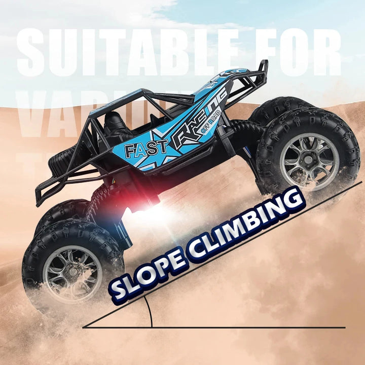 4-Way Remote Control Off-Road Car with Lights and Anti-Slip Tires
