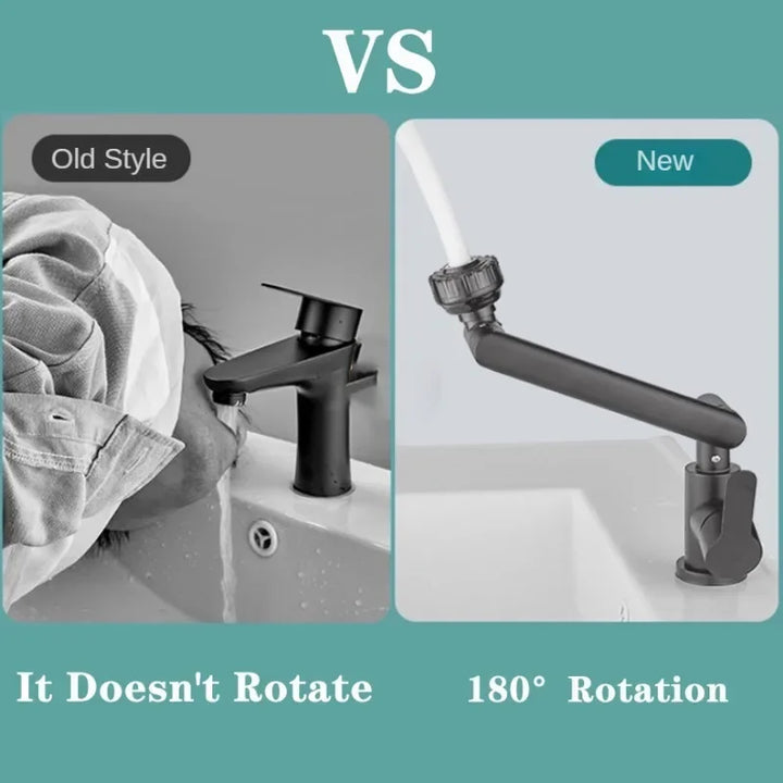 Universal Swivel Arm Faucet with Spray Water Protection-Orizon Depot