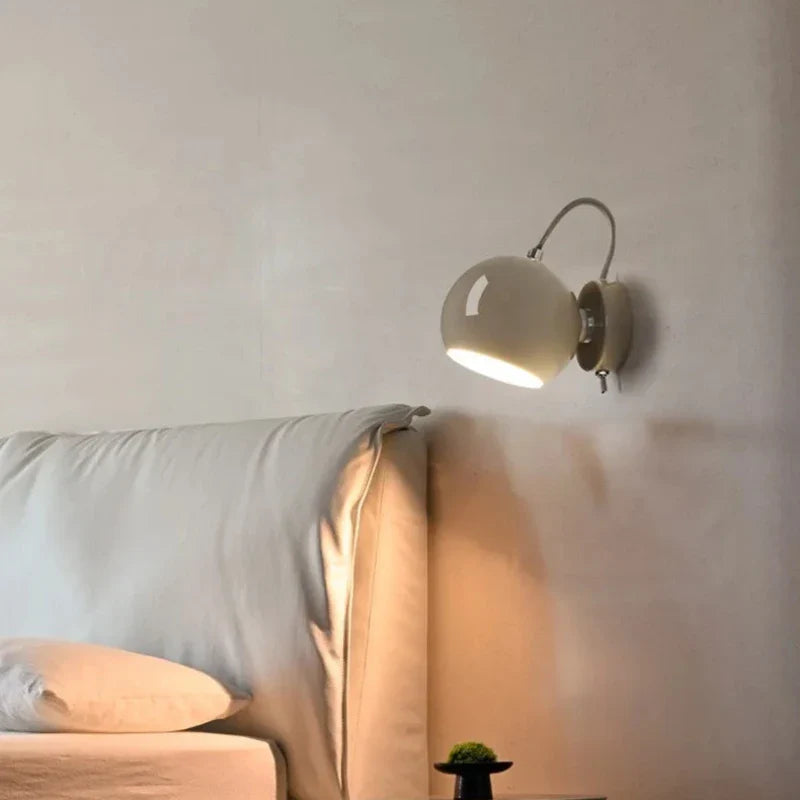 Adjustable Dome Cream Wall Lamp for Modern Interiors