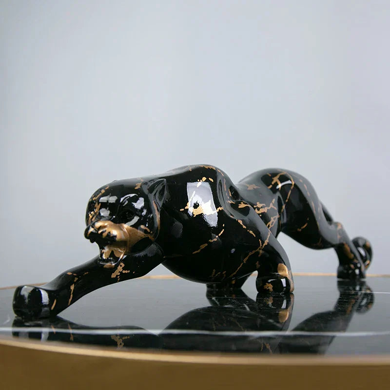 Elegant Jaguar Stone Sculptor - Unique Home Décor Accent Piece-Orizon Depot