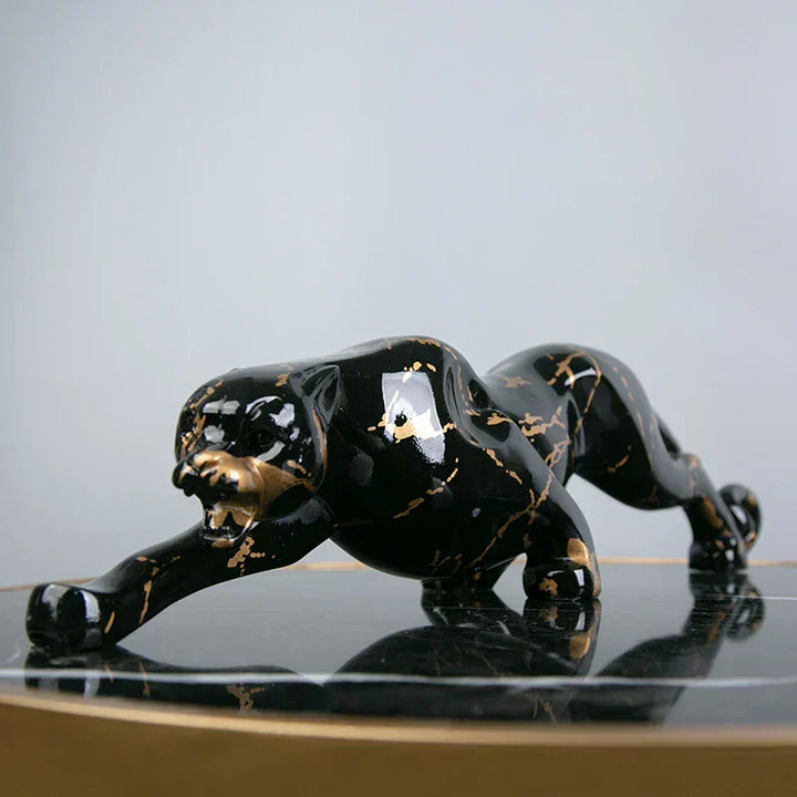 Elegant Jaguar Stone Sculptor - Unique Home Décor Accent Piece-Orizon Depot