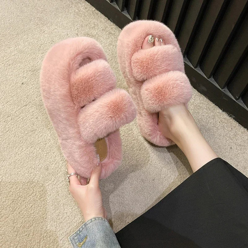 Soft Fuzzy Slippers for Women - Cozy and Comfortable Footwear-Orizon Depot