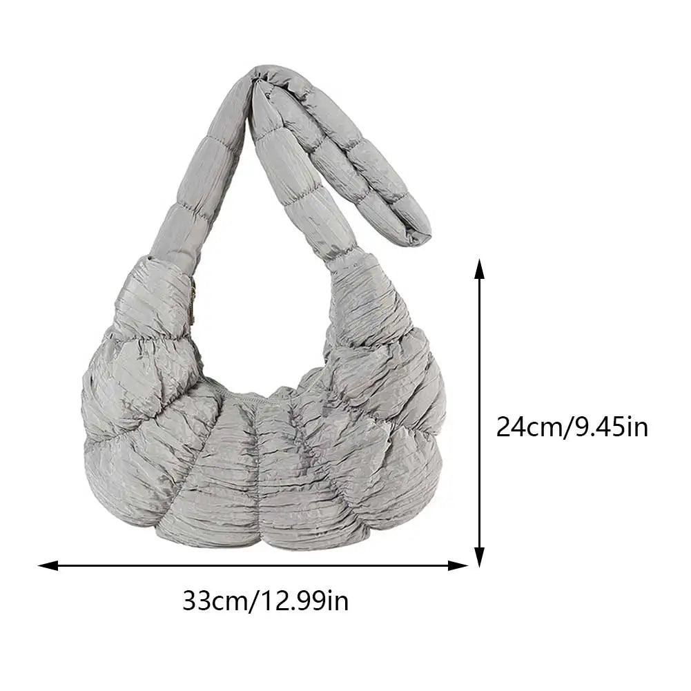 Puff Croissant Shoulder Bag - Stylish and Versatile Handbag-Orizon Depot
