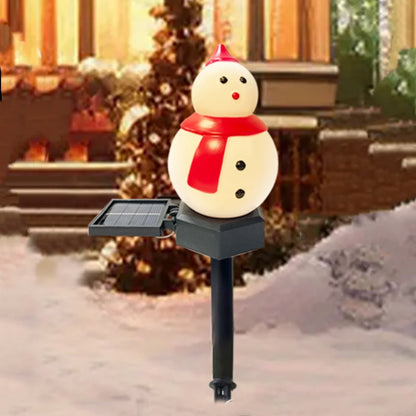 Christmas's Outdoor Solar Santa Claus & Snowman Lawn Light Decor