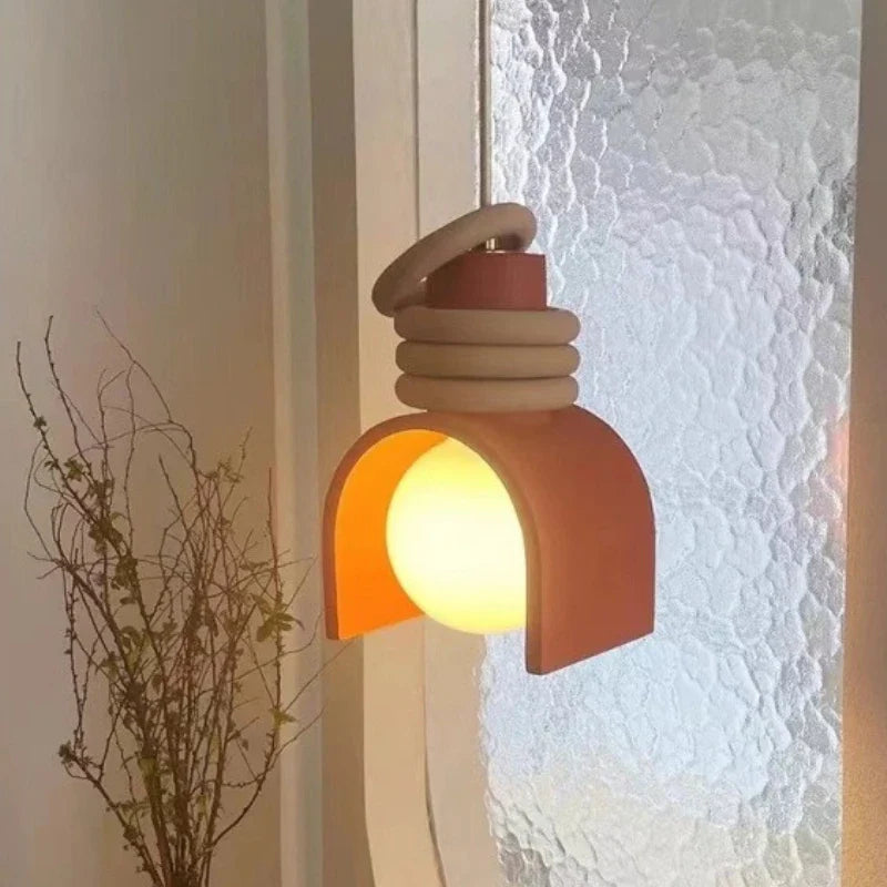 Japanese Minimalist Resin Pendant Light for Modern Interiors