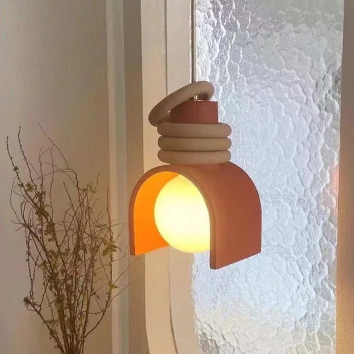 Japanese Minimalist Resin Pendant Light for Modern Interiors
