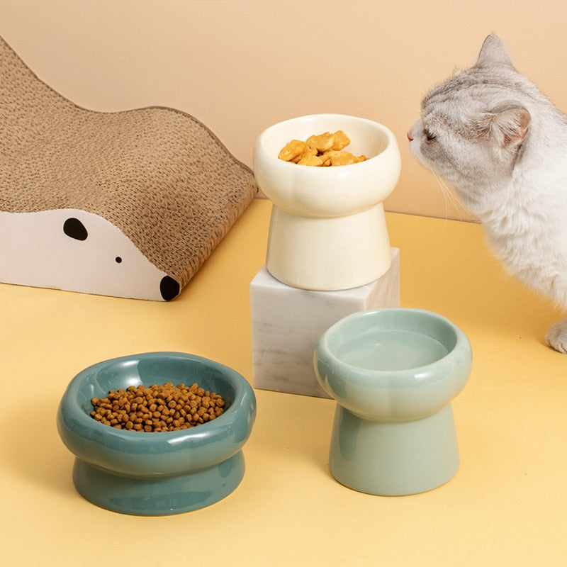 Elevated Ceramic Cat Bowls for Comfortable Dining-Orizon Depot