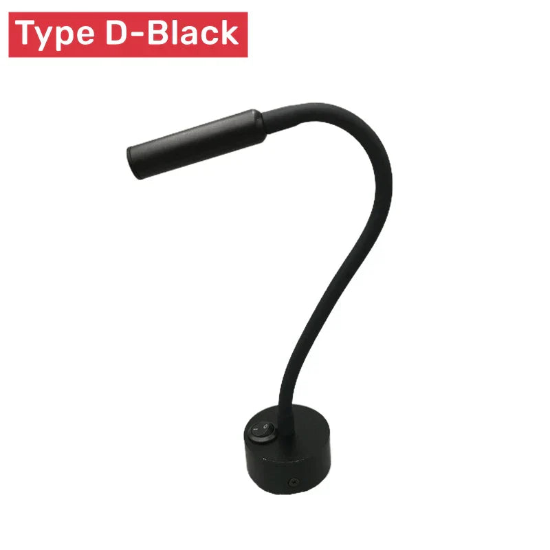 Modern Flexible LED Reading Wall Lamp with Switch for Bedroom/Study-Orizon Depot