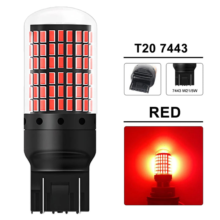 LED Signal Light Bulb Set for Car Turn Signal Tail Reverse Lights 6500K White