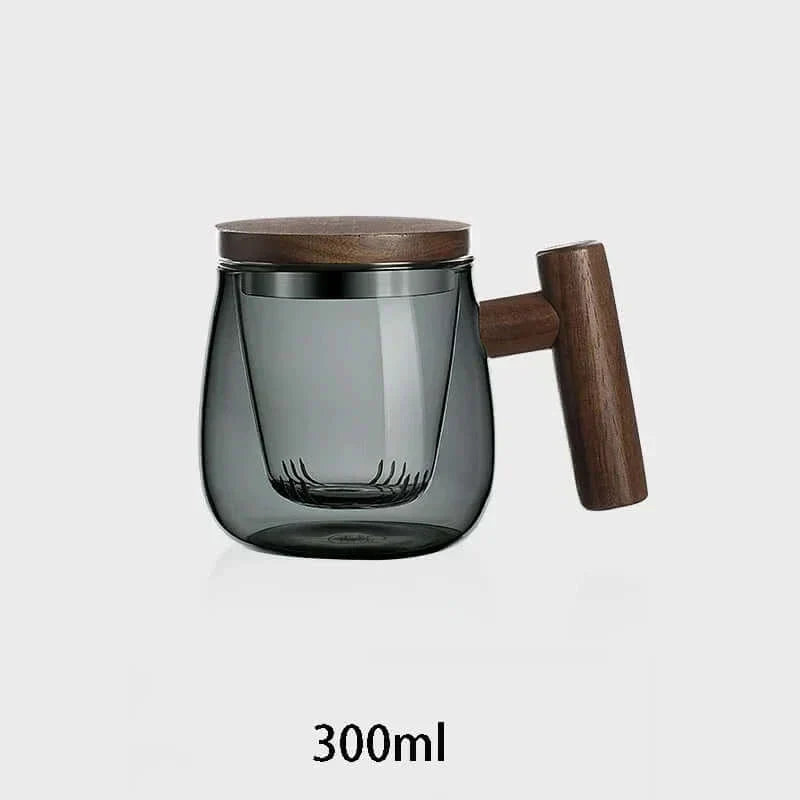 Ultramodern Glass Tea Cup with Filter and Lid for Perfect Brewing-Orizon Depot