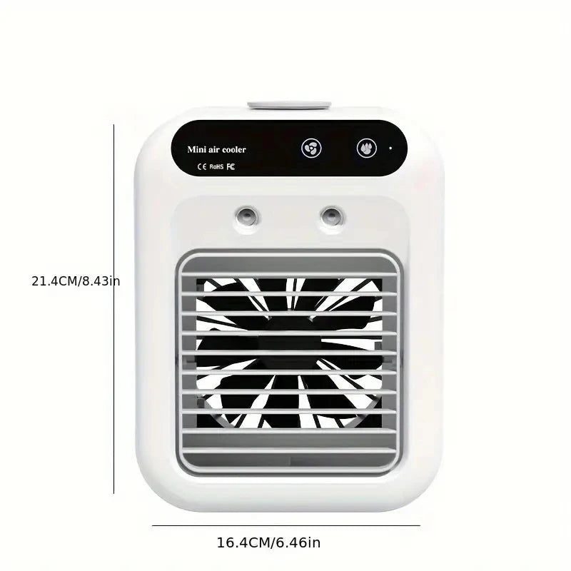 USB Air Cooler Fan with 500ml Capacity, 9-Blade Design
