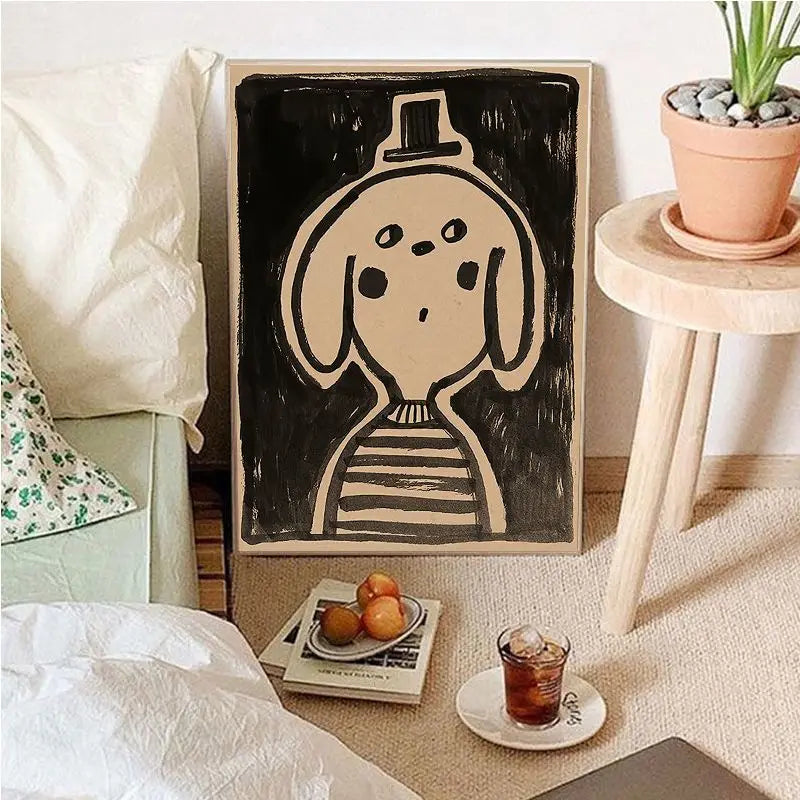 Vintage Cartoon Canvas Wall Art-Orizon Depot