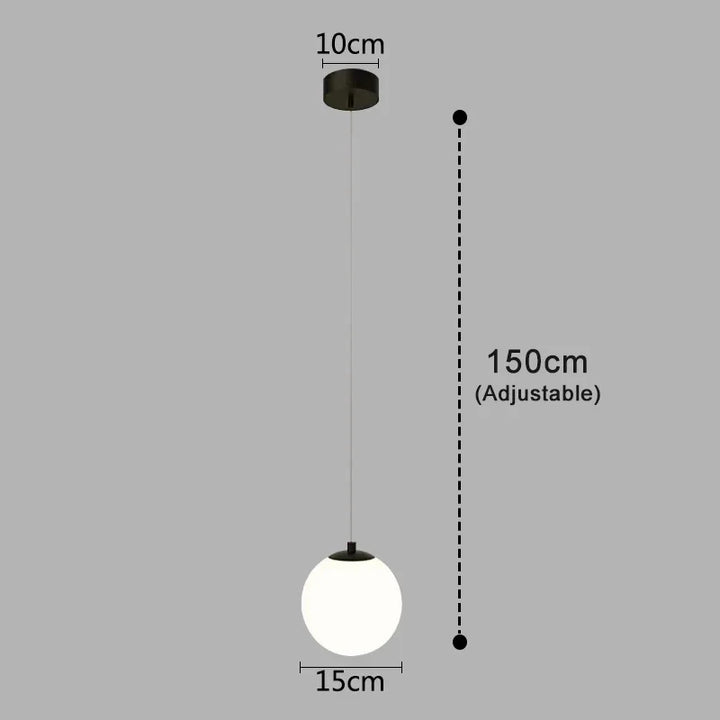 Nordic Modern Glass Globe Pendant Light Fixture