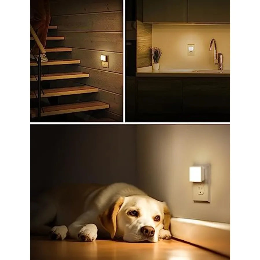 Night Lights Plug into Wall 2-Pack, Soft White Auto-On/Off