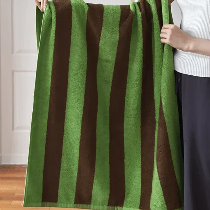 Retro Stripes Chunky Towel for Stylish Bathing and Beach Use-Orizon Depot