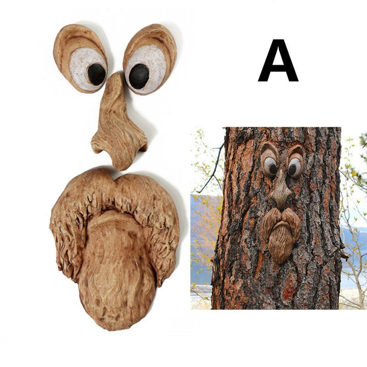 Nature-Inspired Tree Face Bird Feeder Station for Outdoor Decor-Orizon Depot