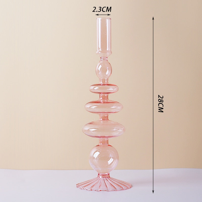 Lilac Glass Candle Holder for Elegant Home Decor-Orizon Depot