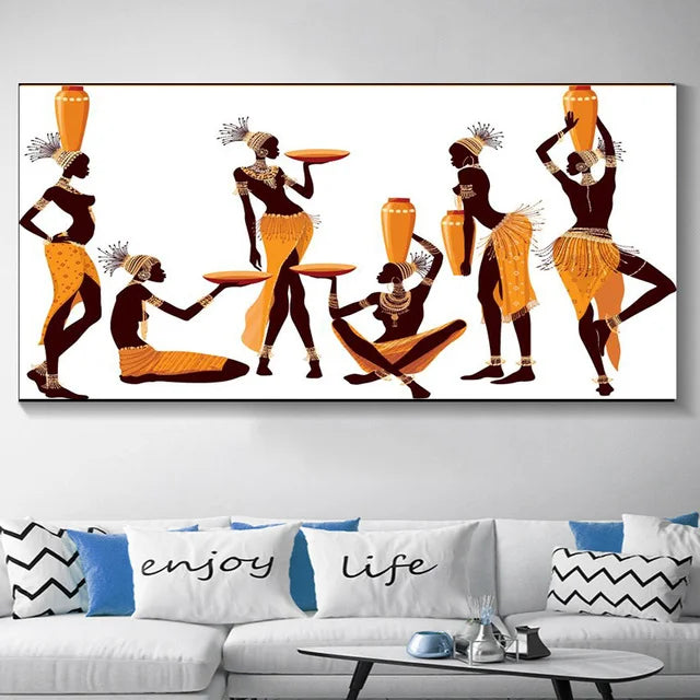 Abstract African Woman Canvas Art for Plus Sizes - Unique Decor-Orizon Depot