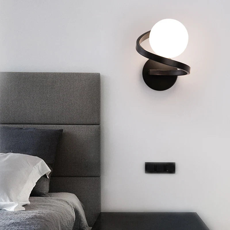 Modern Dual LED Globe Wall Light Fixture