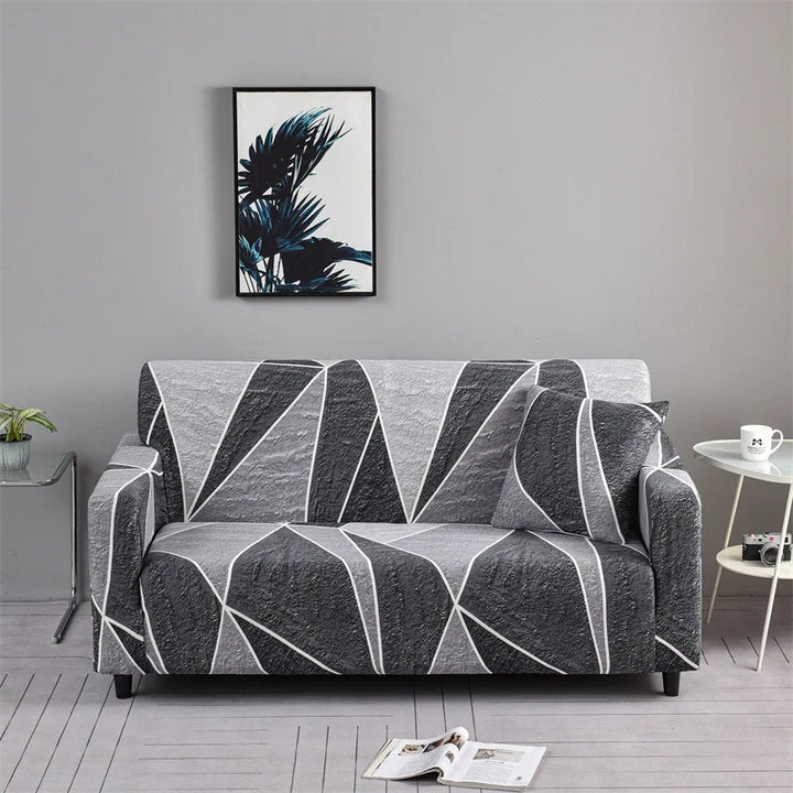 Elastic Flower Printed Sofa Cover - Spandex Furniture Protector for Home