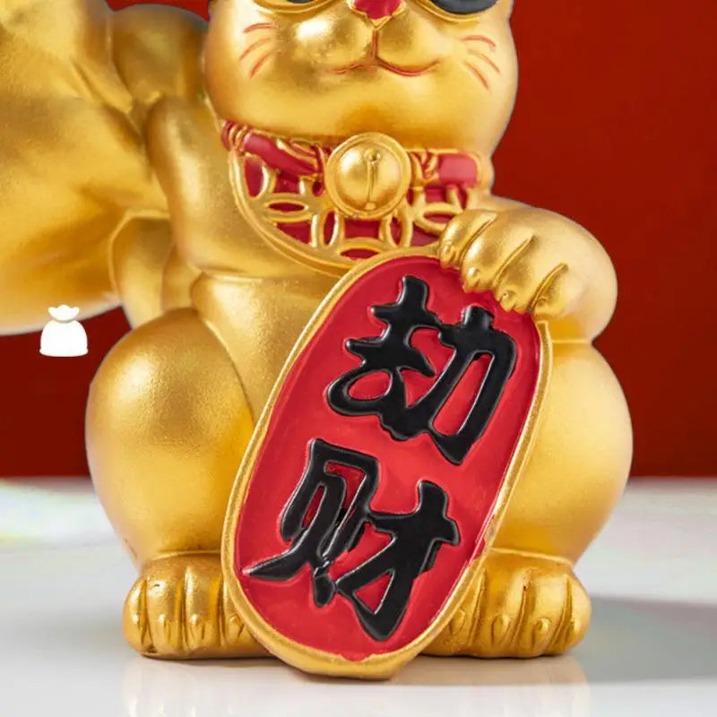 Large Gold Waving Cat Sculpture - Home Decor & Gift Idea-Orizon Depot