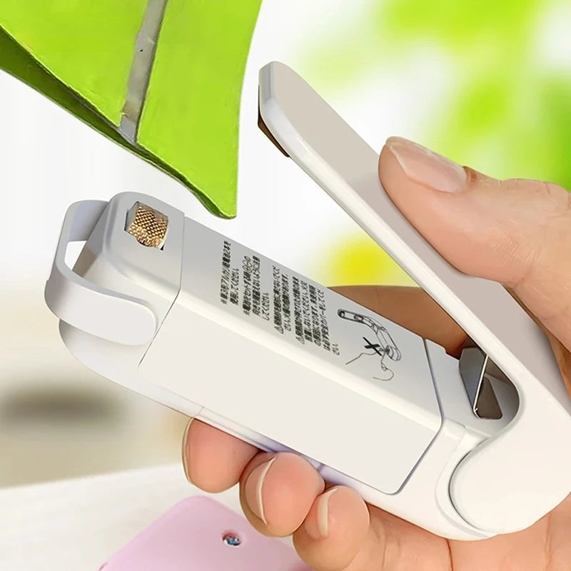 Compact Heat Sealer for Plastic Food Bags - Mini Package Sealing Machine