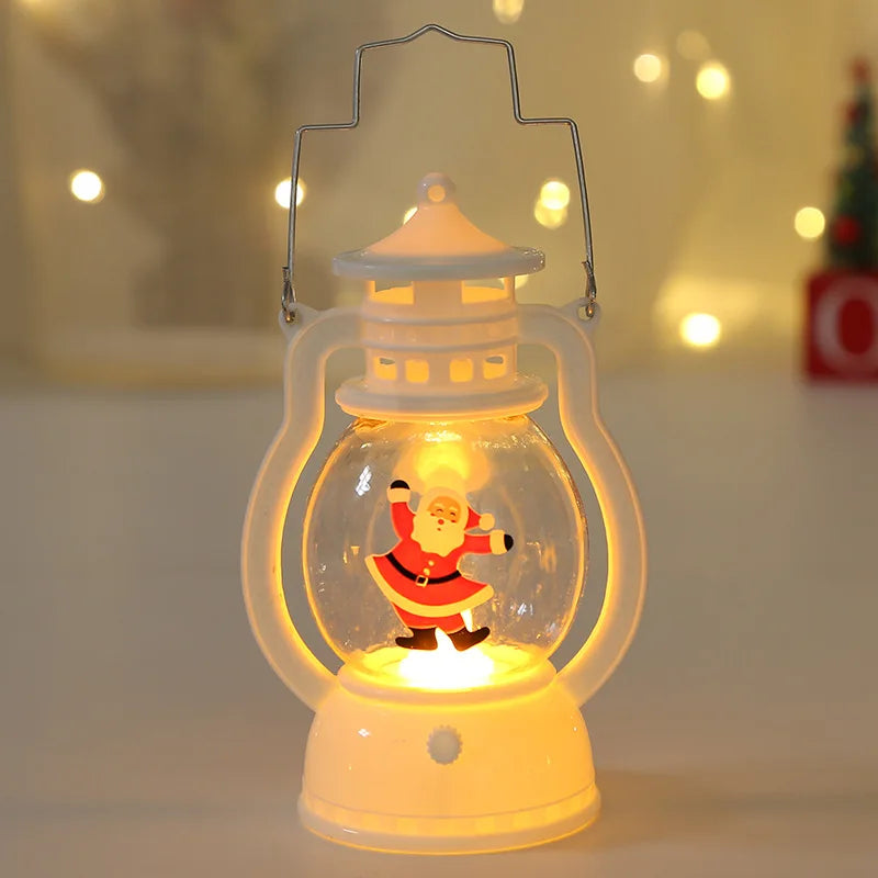 Christmas's Portable LED Santa Snowman Lanterns - Battery-Powered