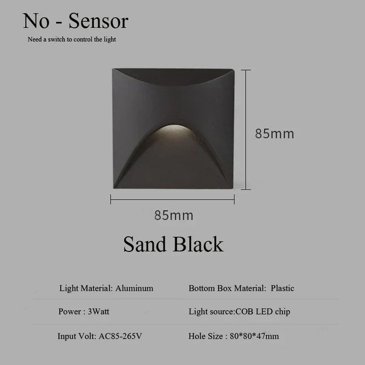 Modern Waterproof IP65 LED Recessed Wall Lamp for Outdoor Lighting-Orizon Depot