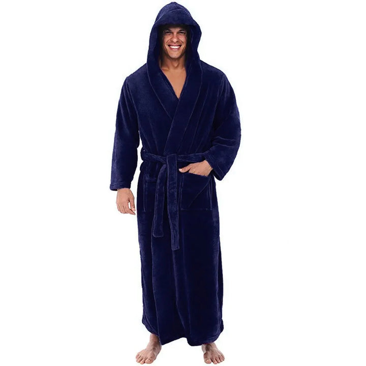 Cozy Hooded Bathrobe for Men - Perfect for Relaxation and Comfort-Orizon Depot