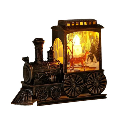 Christmas's Vintage Portable Train LED Night Light - Battery-Powered