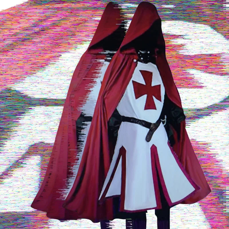 Knights Templar Crusader Costume - Tunic & Cape Set
