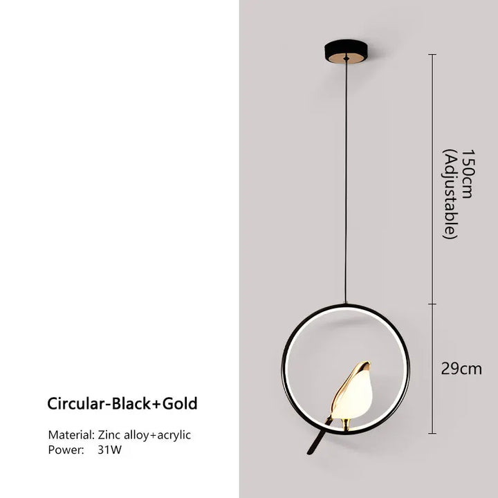 Nordic LED Bird Pendant Light - Stylish Home Lighting Fixture