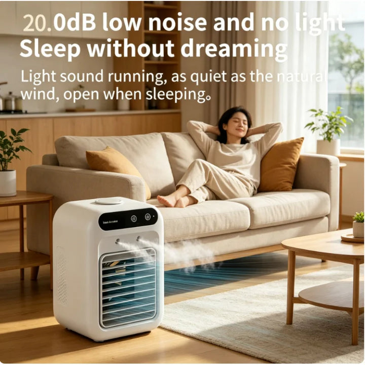 Portable Mini Cooling Fan with Water Tank and Battery