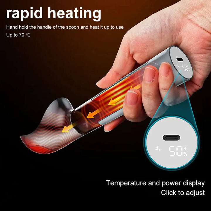 Heated Ice Cream Scooper with LED Display for Easy Serving-Orizon Depot
