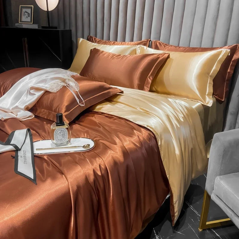 Luxurious Silk Bedding Set for Ultimate Comfort and Style-Orizon Depot