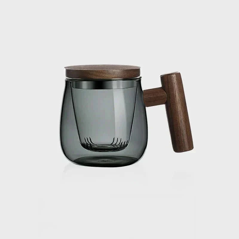Ultramodern Glass Tea Cup with Filter and Lid for Perfect Brewing-Orizon Depot