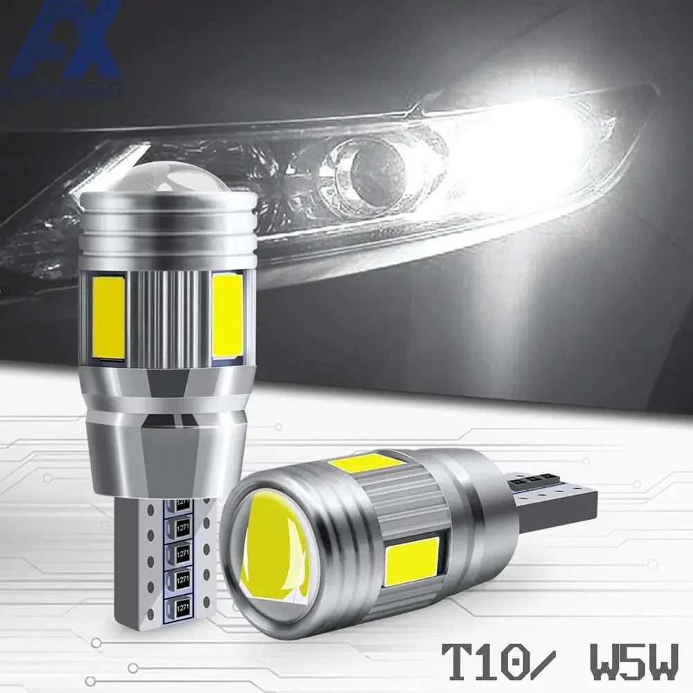 2x T10 LED Bulb W5W 194 Signal Light 12V 6000K Auto Lamps