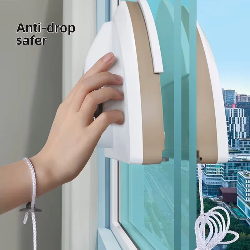 Magnetic Glass Window Cleaning Tool with Double-layer Wiper for Home