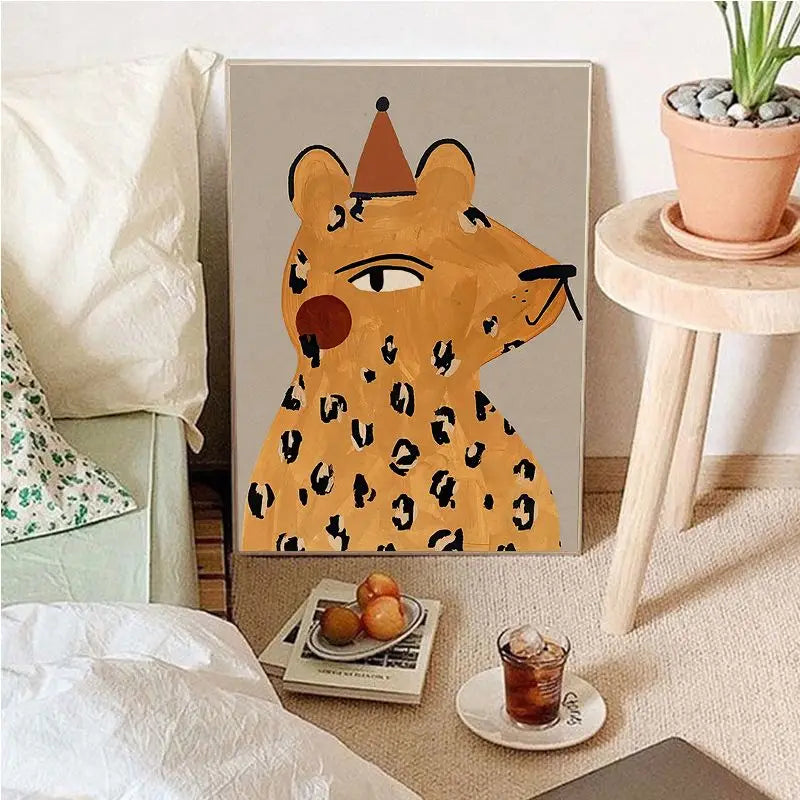 Vintage Cartoon Canvas Wall Art-Orizon Depot