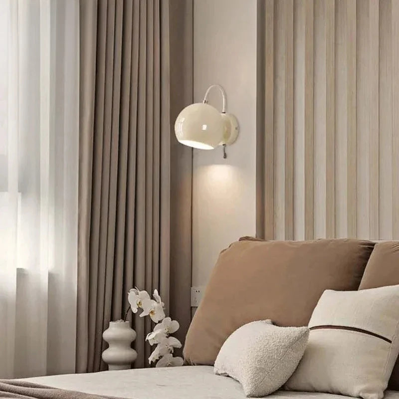Adjustable Dome Cream Wall Lamp for Modern Interiors