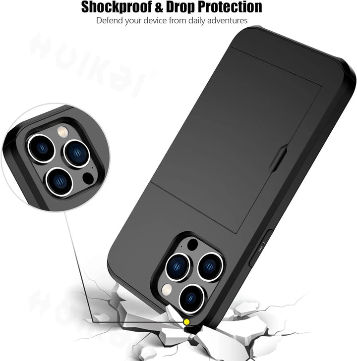 Slim iPhone Case with Card Holder | Stylish Protection & Storage-Orizon Depot
