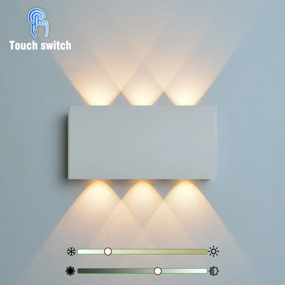 Rechargeable Wall Lamp | Minimalist Wood-Grain Style for Home Decor