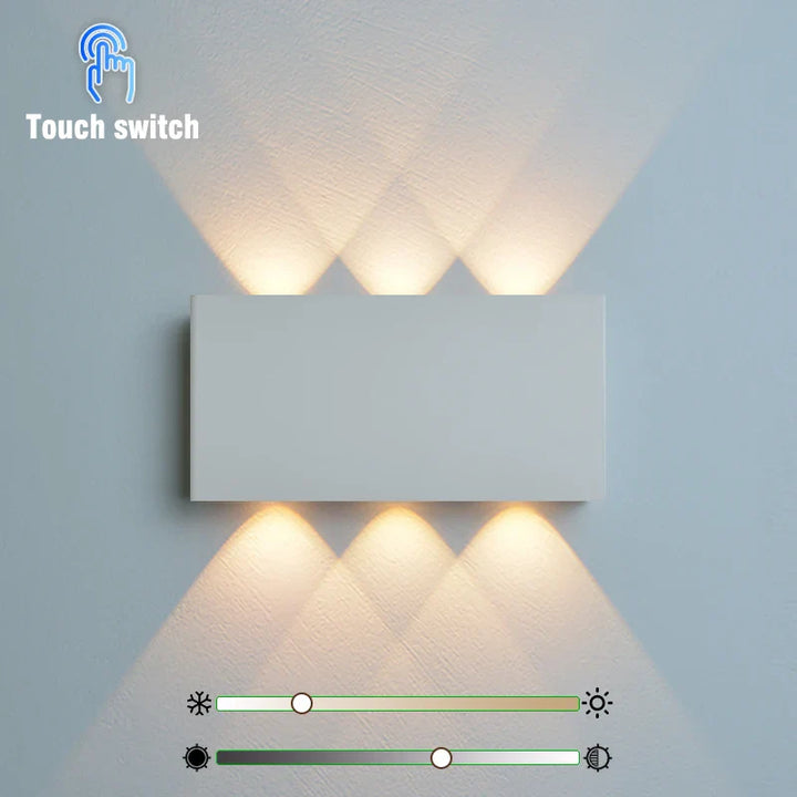 Rechargeable Wall Lamp | Minimalist Wood-Grain Style