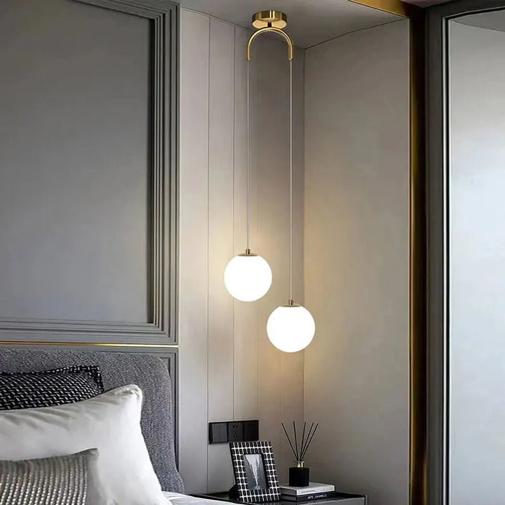 Nordic Modern Glass Globe Pendant Light Fixture