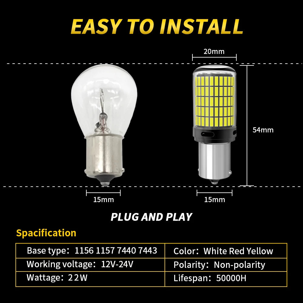 High Power Car LED Light 1156 1157 PY21W BAY15D Turn Signal Light