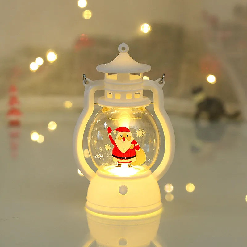 Christmas's Portable LED Santa Snowman Lanterns - Battery-Powered