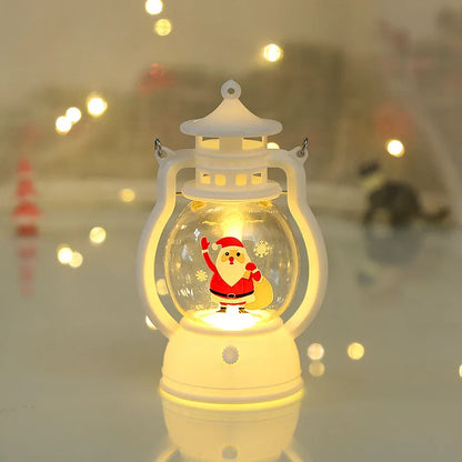 Christmas's Portable LED Santa Snowman Lanterns - Battery-Powered